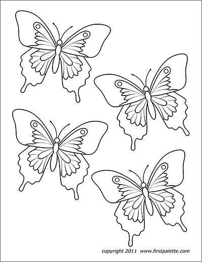 printable templates of butterflies