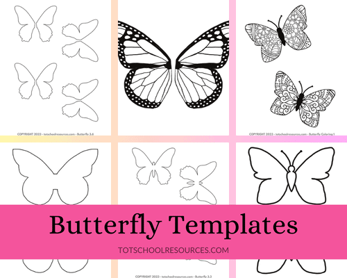 Butterfly Wing Templates (FREE PRINTABLES) - totschoolresources.com