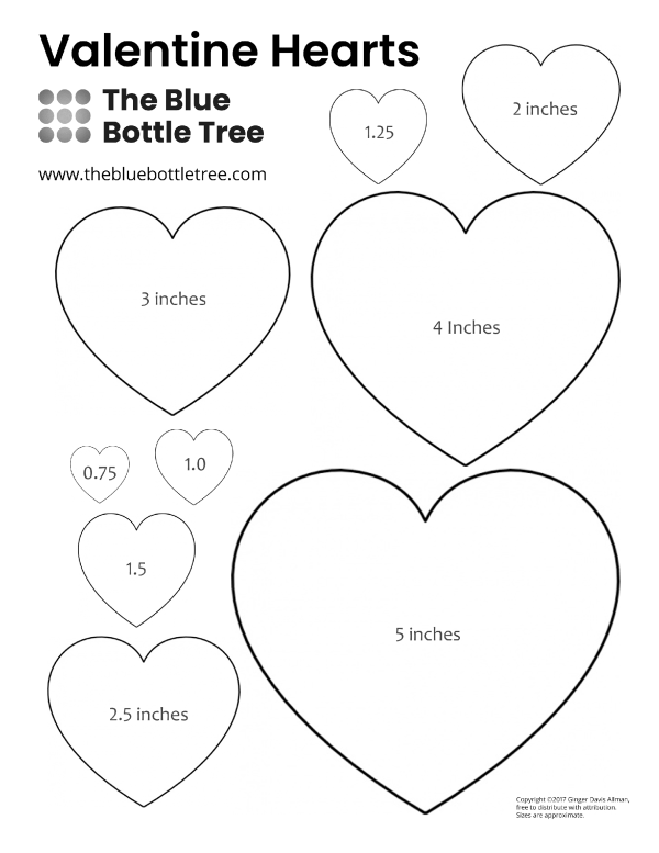 printable templates of hearts