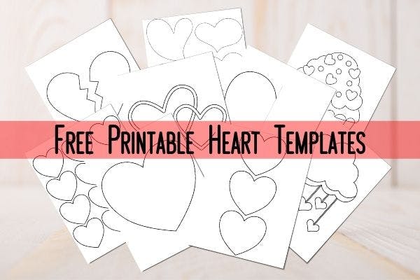 printable templates of hearts