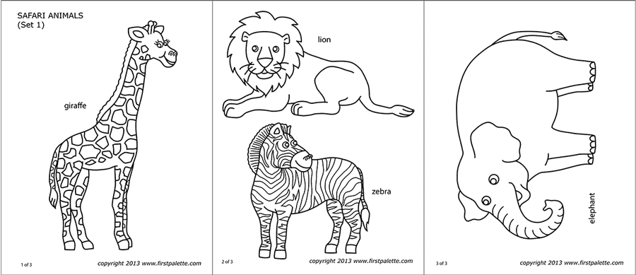 printable templates of jungle animals