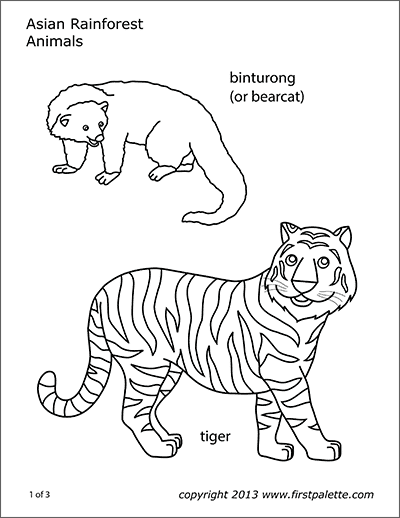 printable templates of jungle animals