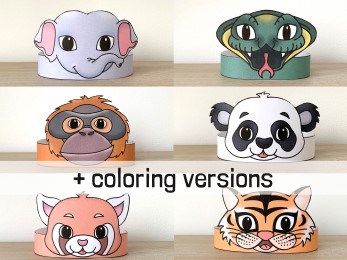 printable templates of jungle animals