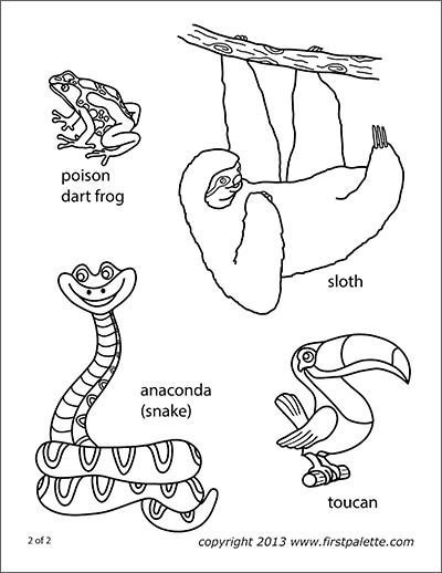printable templates of jungle animals