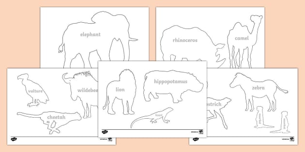 printable templates of jungle animals