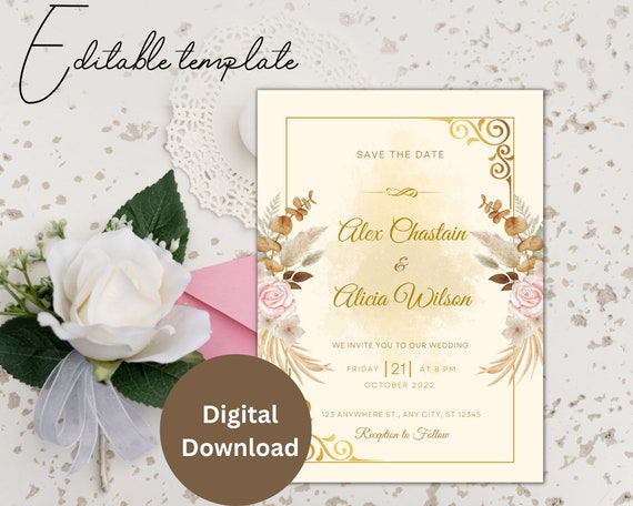 printable templates of wedding invitations