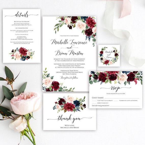 printable templates of wedding invitations