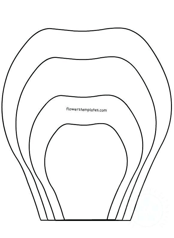 Printable Free Paper Flower Petal Templates ~ Addictionary 041