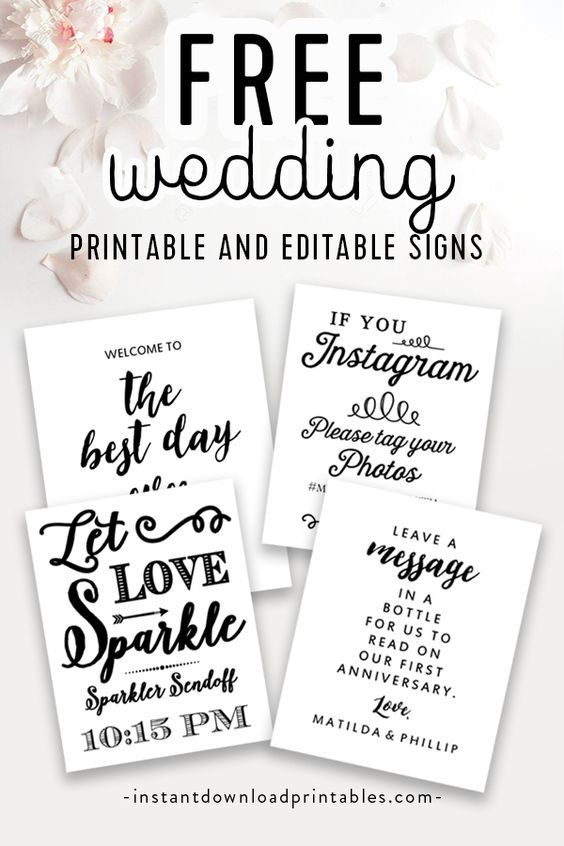 printable templates wedding
