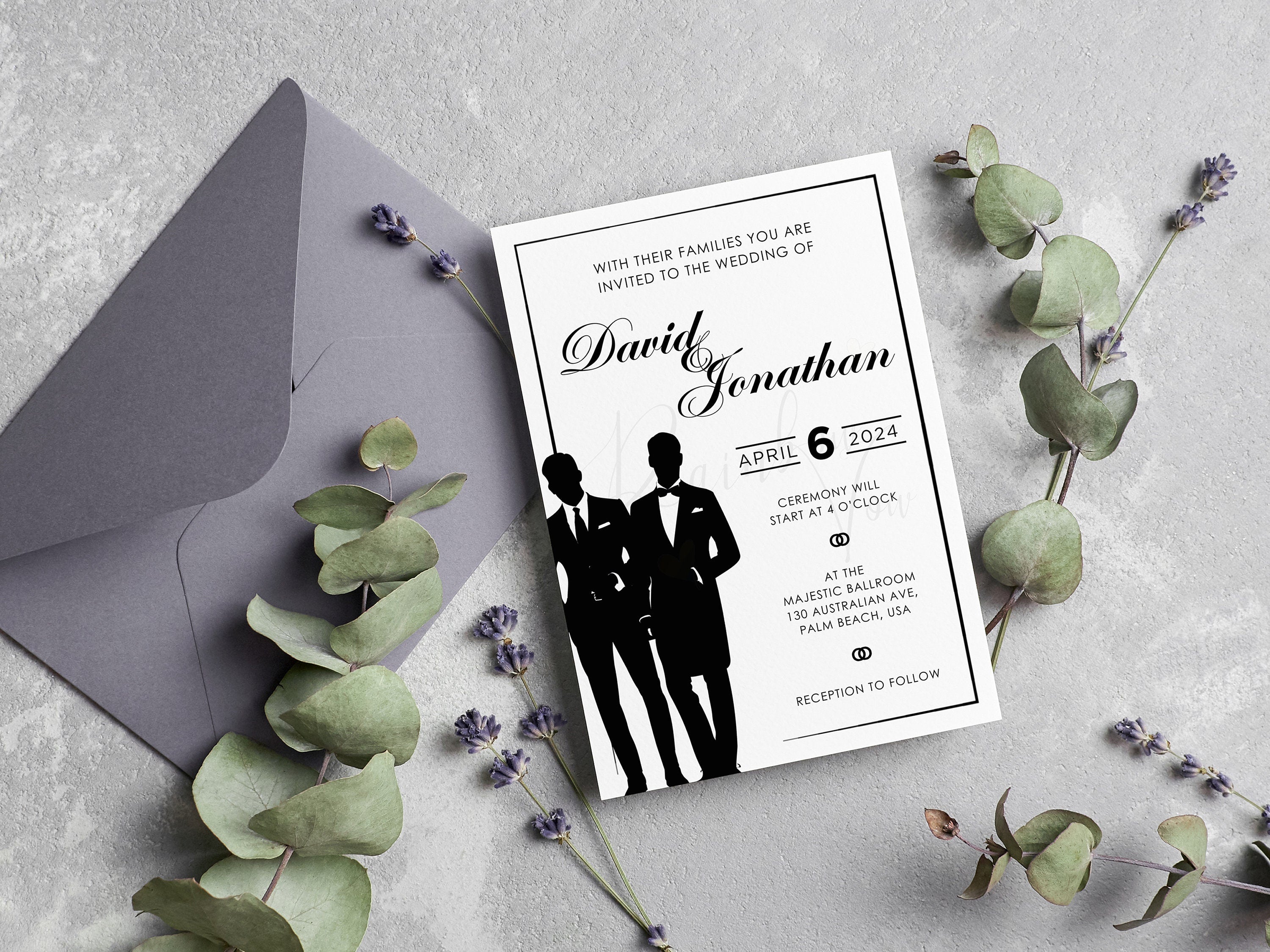 Grooms to be wedding templates, editable with Canva, Printable Wedding  Template, Canva, Instant Download, Mr and Mr wedding template