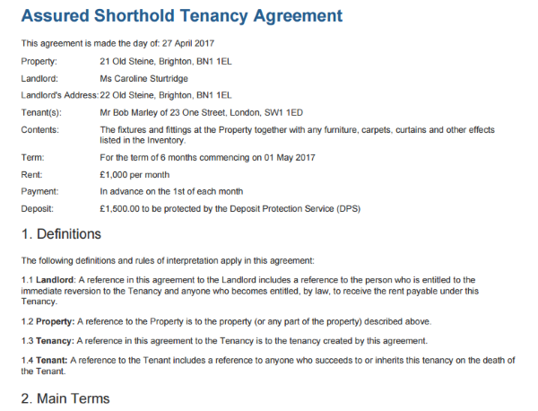 Free Tenancy Agreement Template to Edit, Sign, Download and Print ...