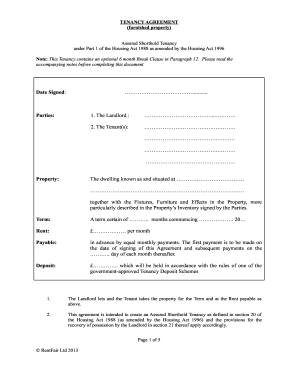 printable tenancy agreement free