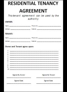 printable tenancy agreement free