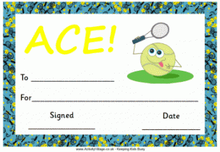 printable tennis certificates