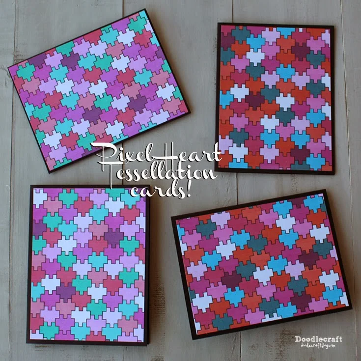 Minecraft Pixel Heart Tessellation Free Printable!