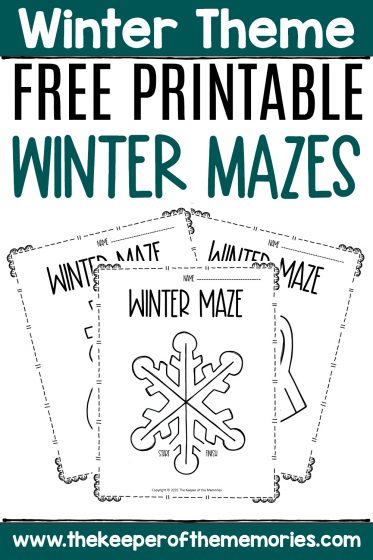 Free Printable Winter Mazes - The Keeper of the Memories