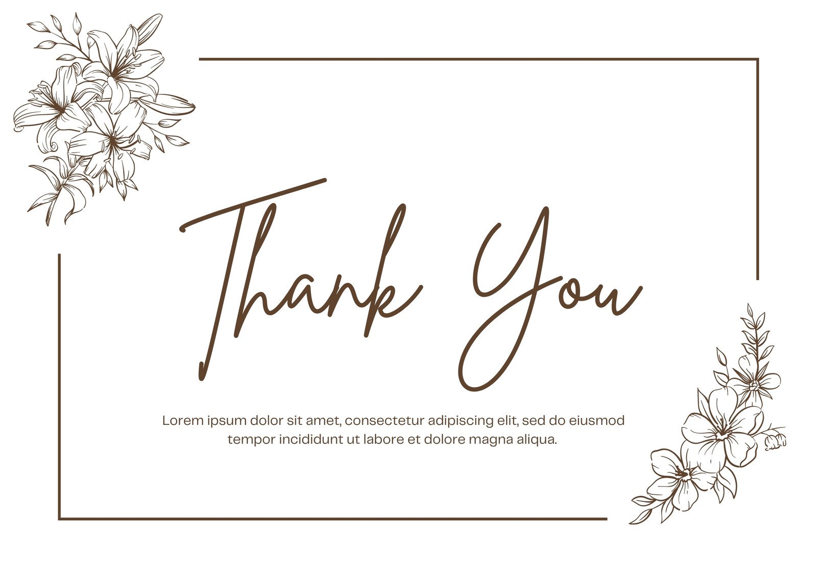 Printable, customizable thank you card templates 