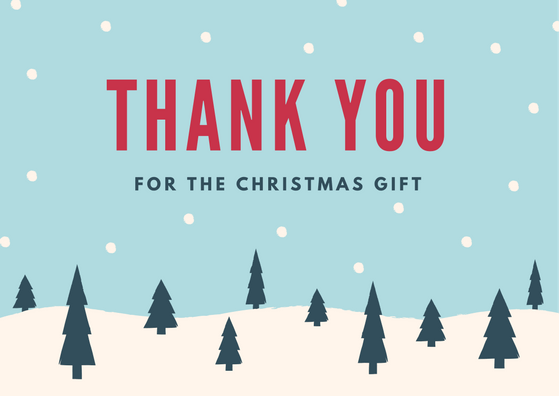 printable thank you cards christmas gift