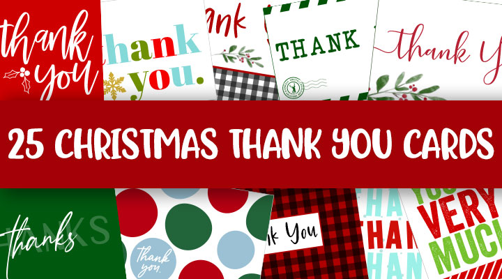 printable thank you cards christmas gift