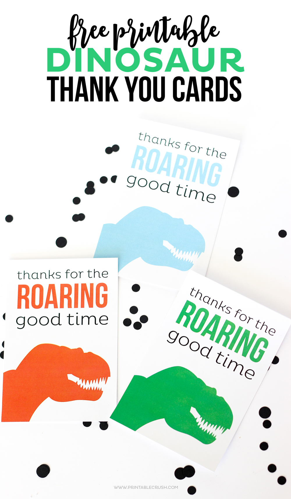 printable thank you cards dinosaur