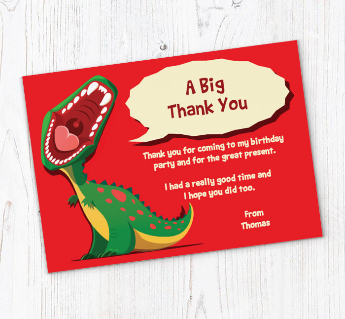 printable thank you cards dinosaur