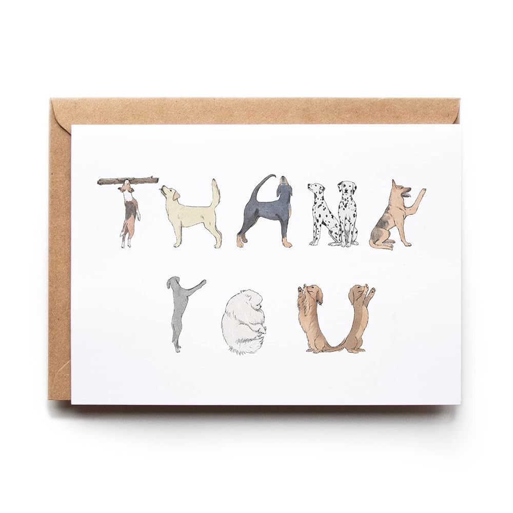 printable thank you cards dogs