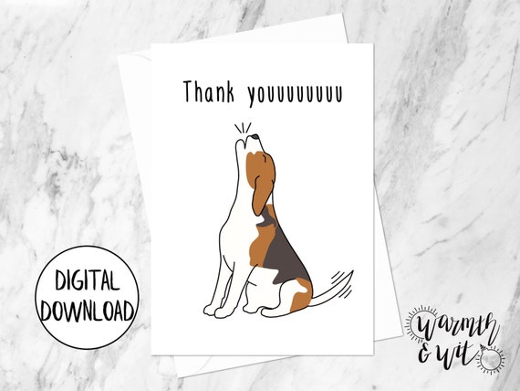 printable thank you cards dogs