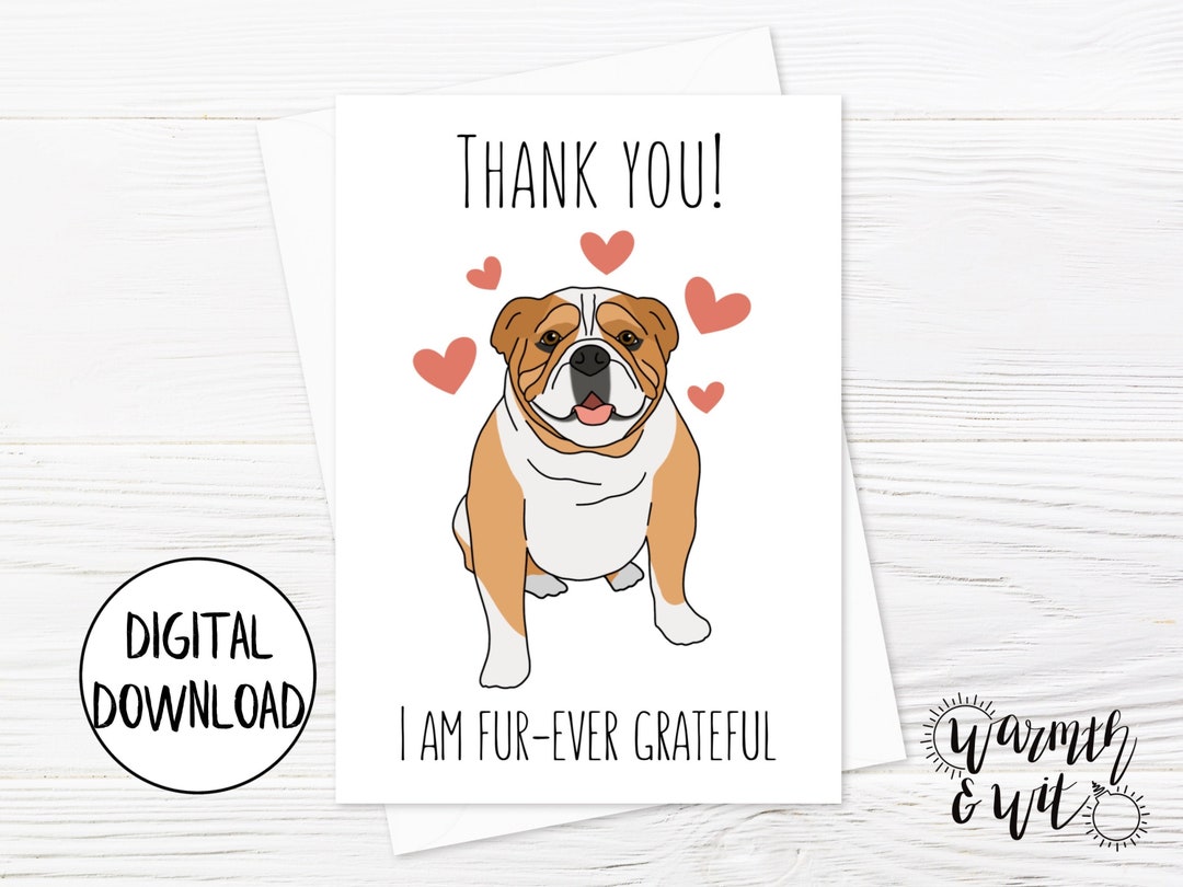 printable thank you cards dogs