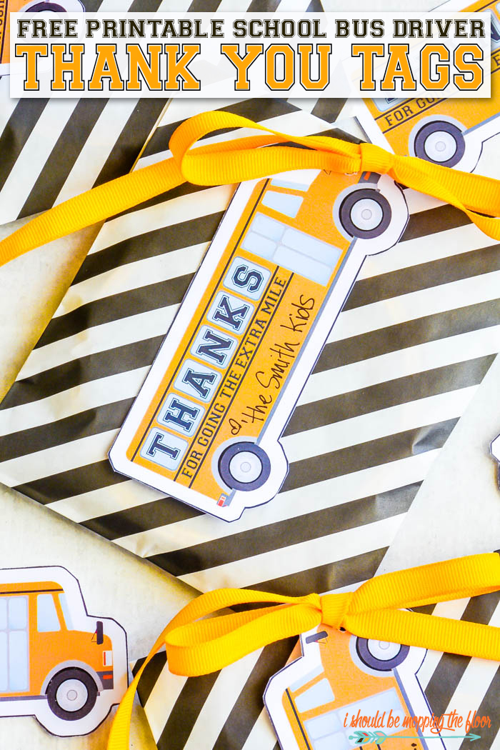 Free Printable School Bus Driver Thank You Tags | i should be ...