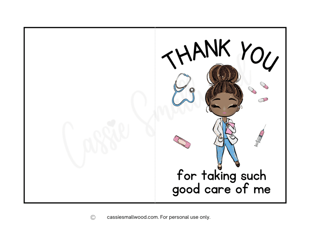 10 Cute Nurse Thank You Cards (Free Printable) - Cassie Smallwood