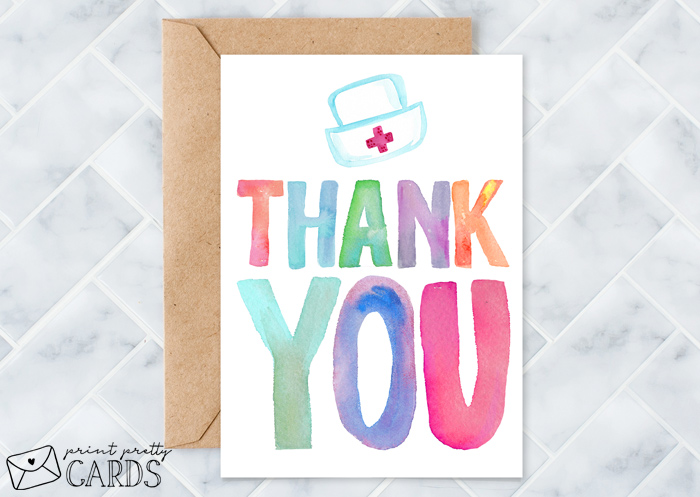 printable thank you cards for nurses week