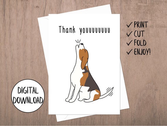 printable thank you cards funny
