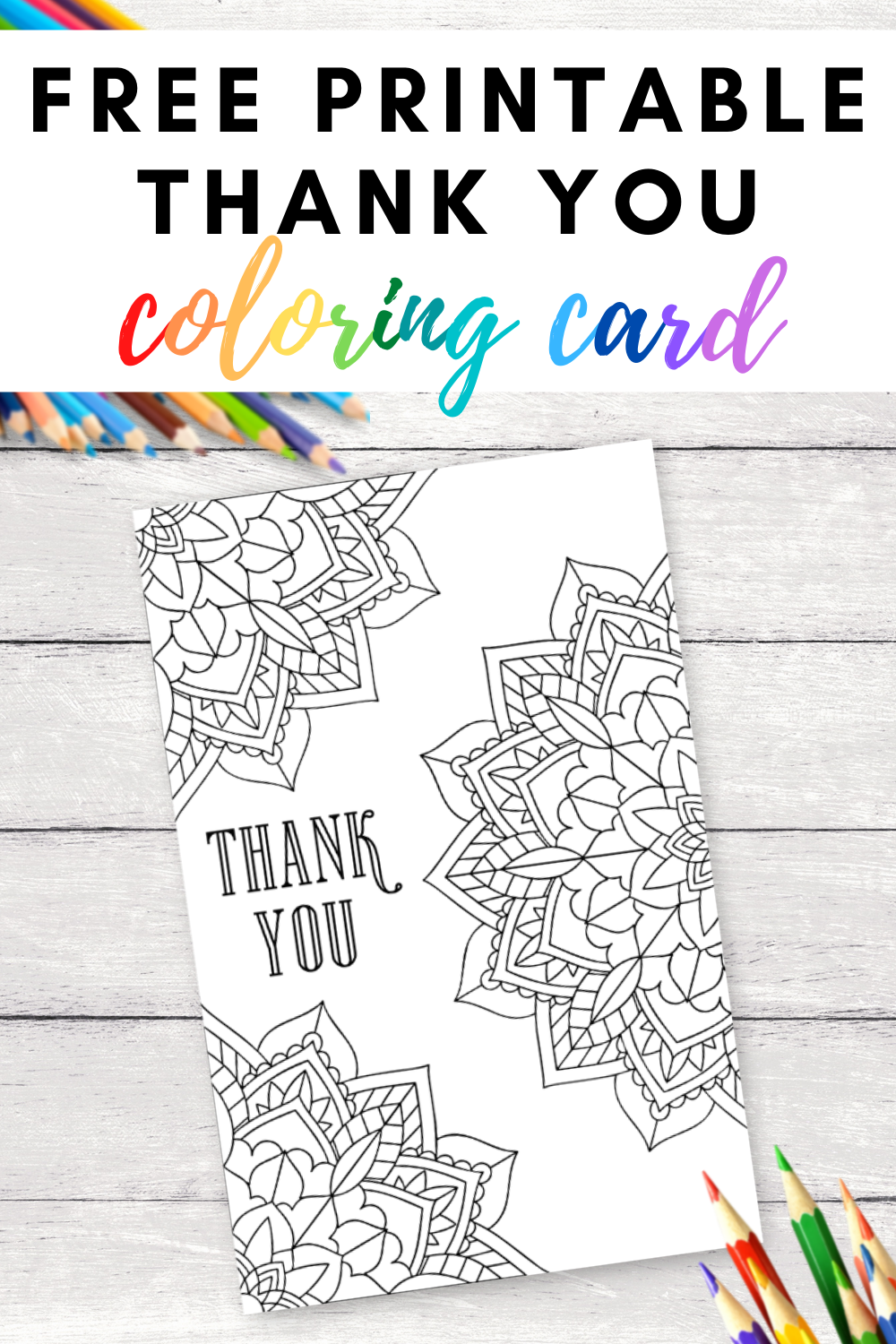 Thank You Card for Coloring (Free Printable) | Not Your Moms Gifts
