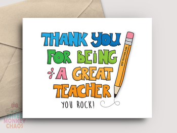 printable thank you cards school