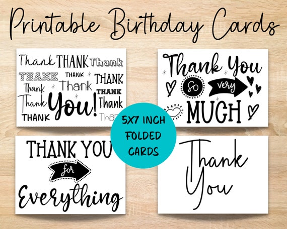 printable thank you cards with photo