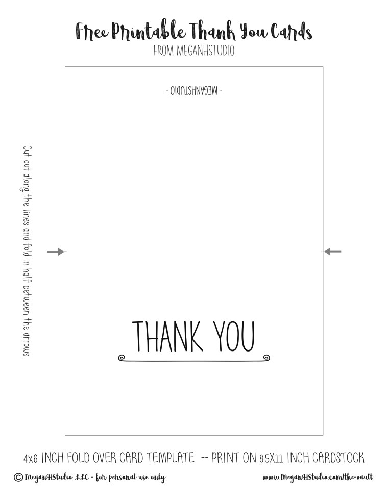 printable thank you cards with photo