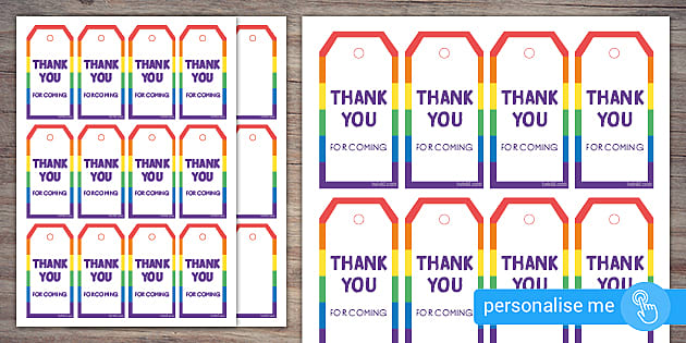 printable thank you for coming gift tags