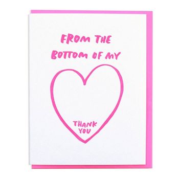 Bottom Of My Heart Thank You Card | Paper Source