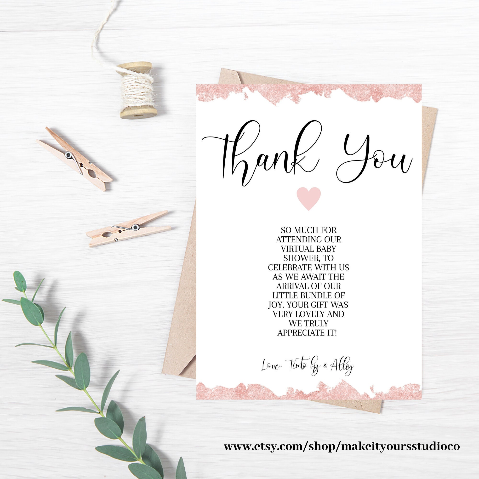 printable thank you notes for baby gifts