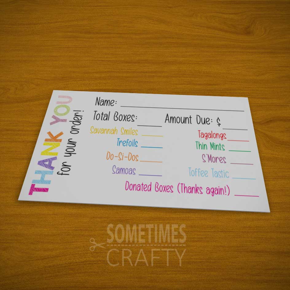 printable thank you notes for girl scout cookies