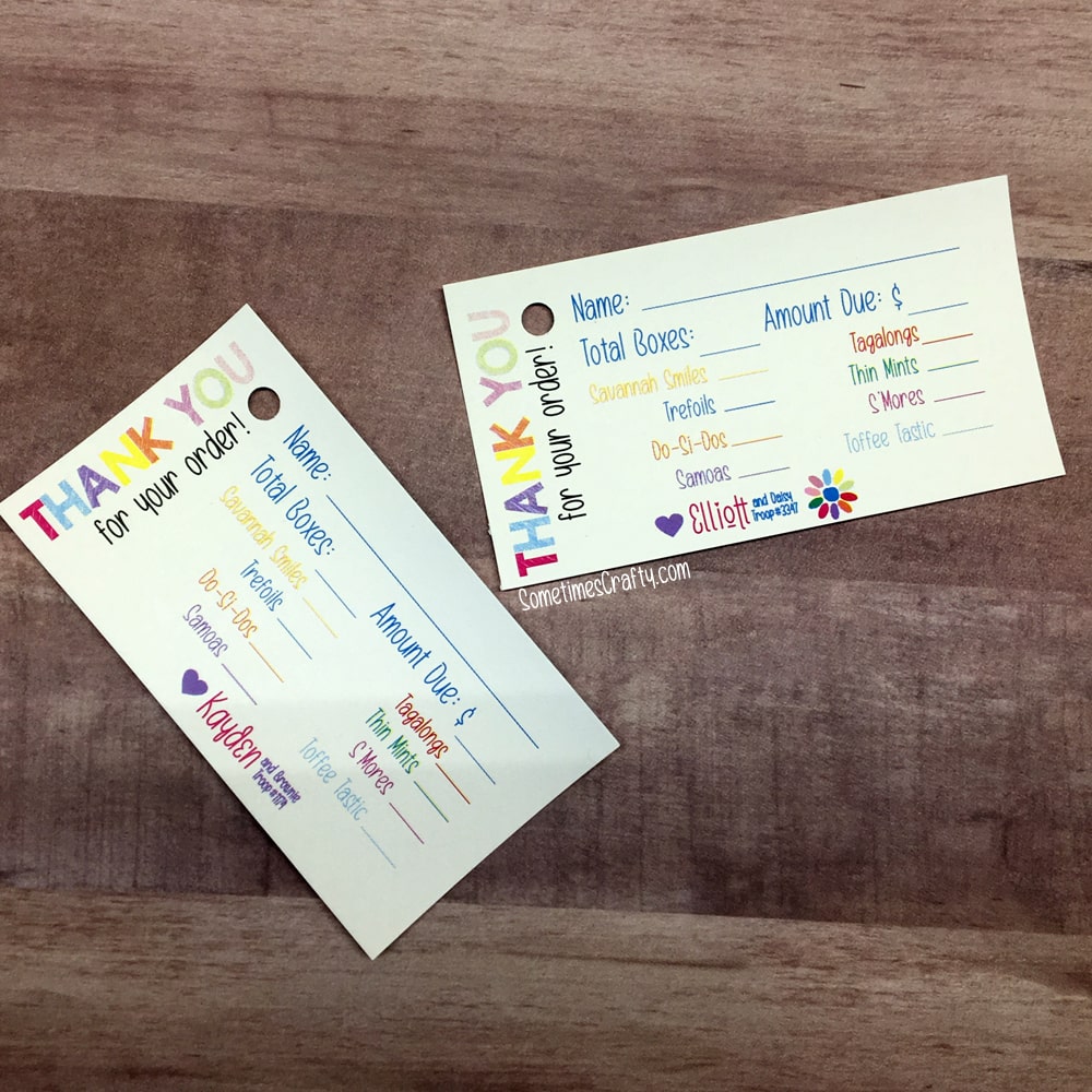 Girl Scout Cookie Thank You Tags - Free Printable - Sometimes Crafty