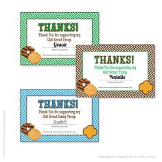 printable thank you notes for girl scout cookies