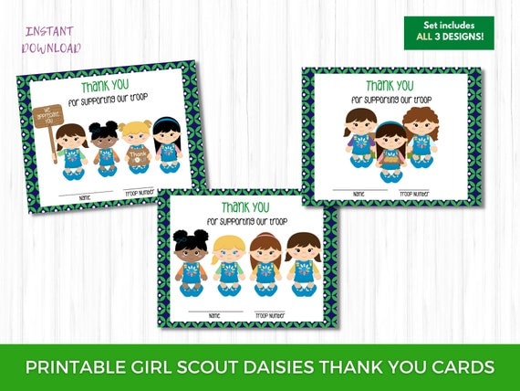 Free Printable Girl Scout Thank You Cards - Mommy Snippets - Worksheets ...