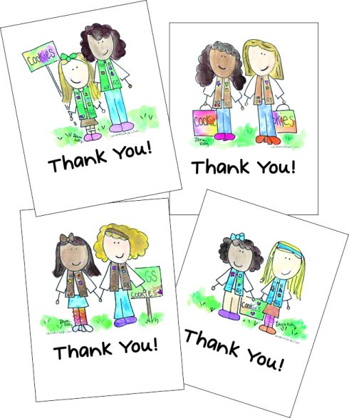 printable thank you notes for girl scout cookies