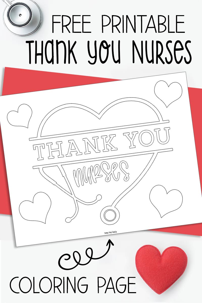 Free Printable Thank You Nurses Coloring Page | Sunny Day Family