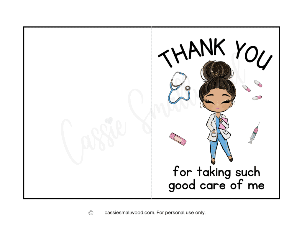 10 Cute Nurse Thank You Cards (Free Printable) - Cassie Smallwood