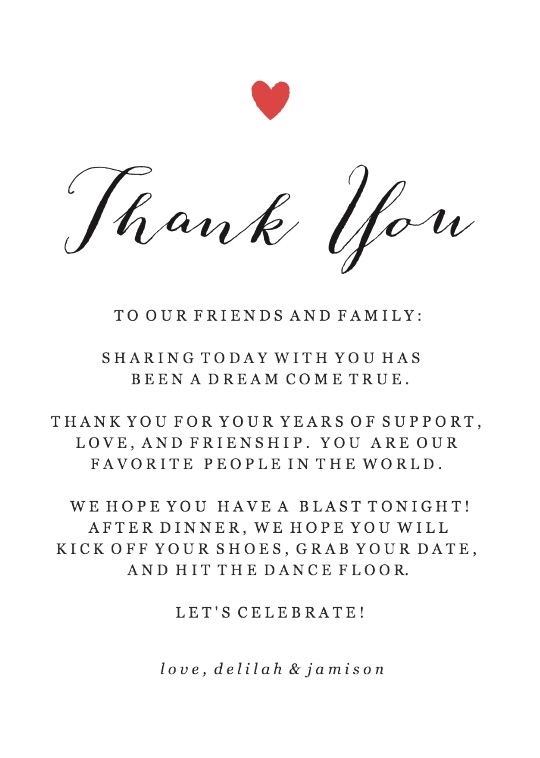 Script Heart Thank You Cards Printable by Basic Invite