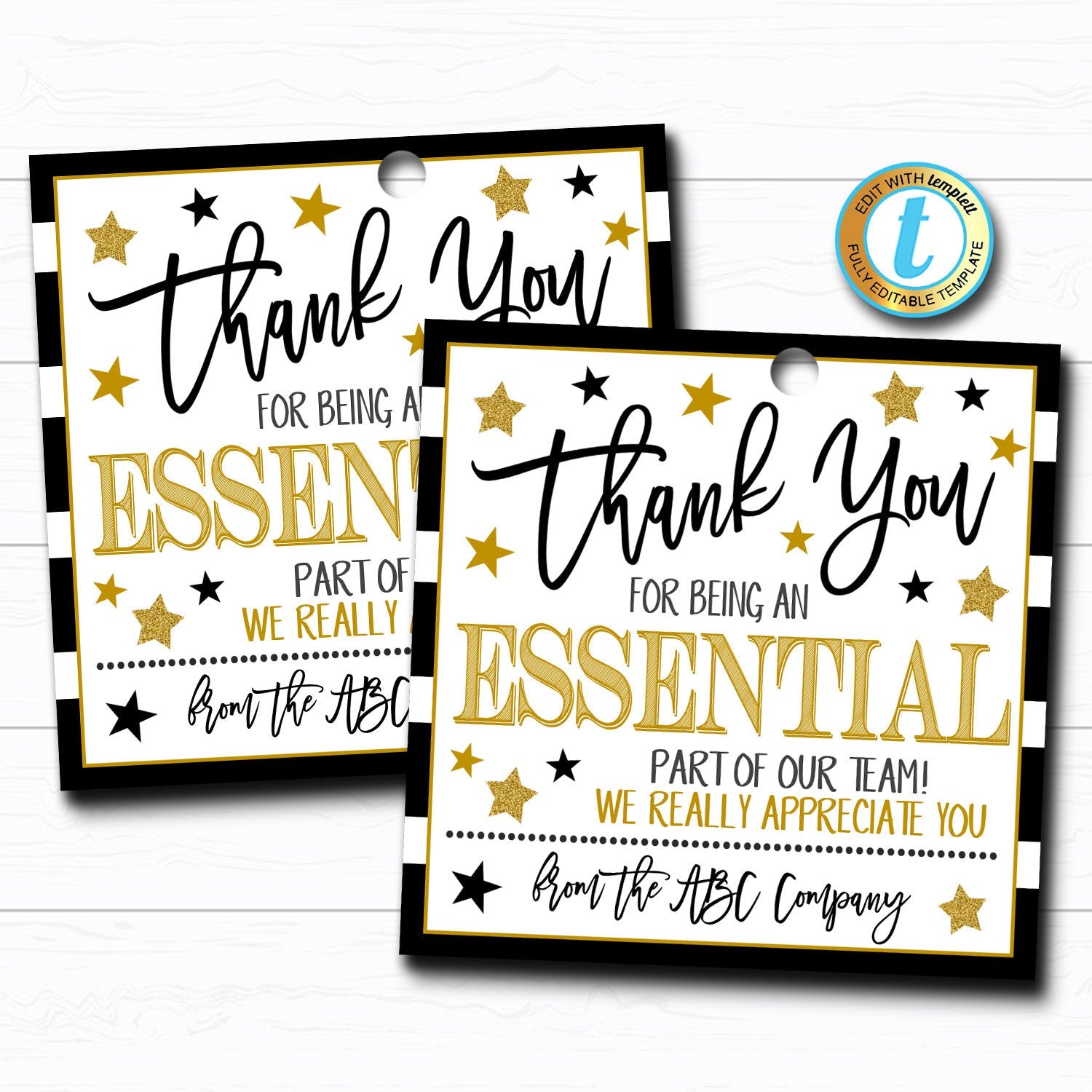 Essential Worker Appreciation Gift Tag | TidyLady Printables