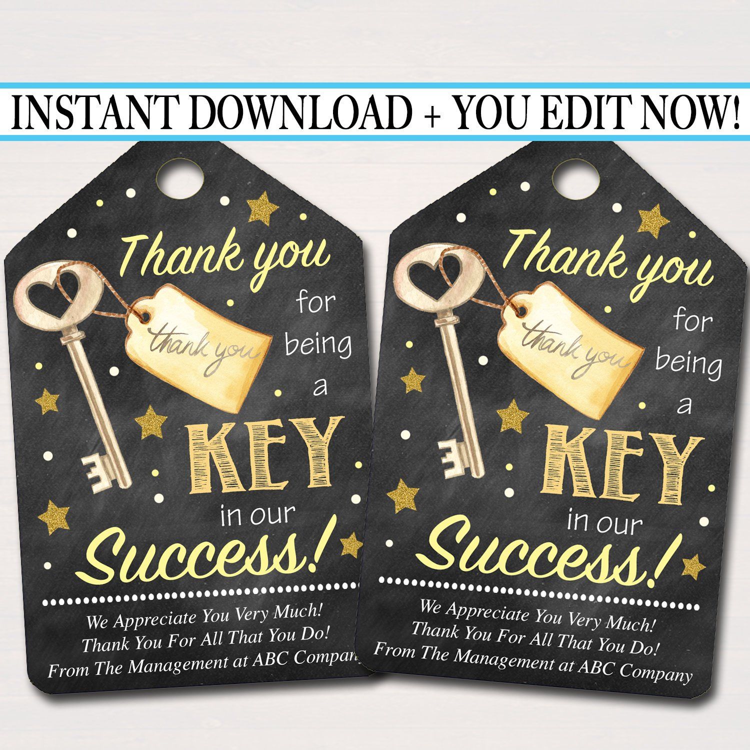 printable thank you tags for employees