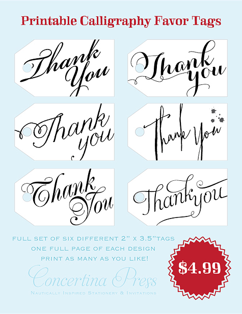 printable thank you tags for gifts